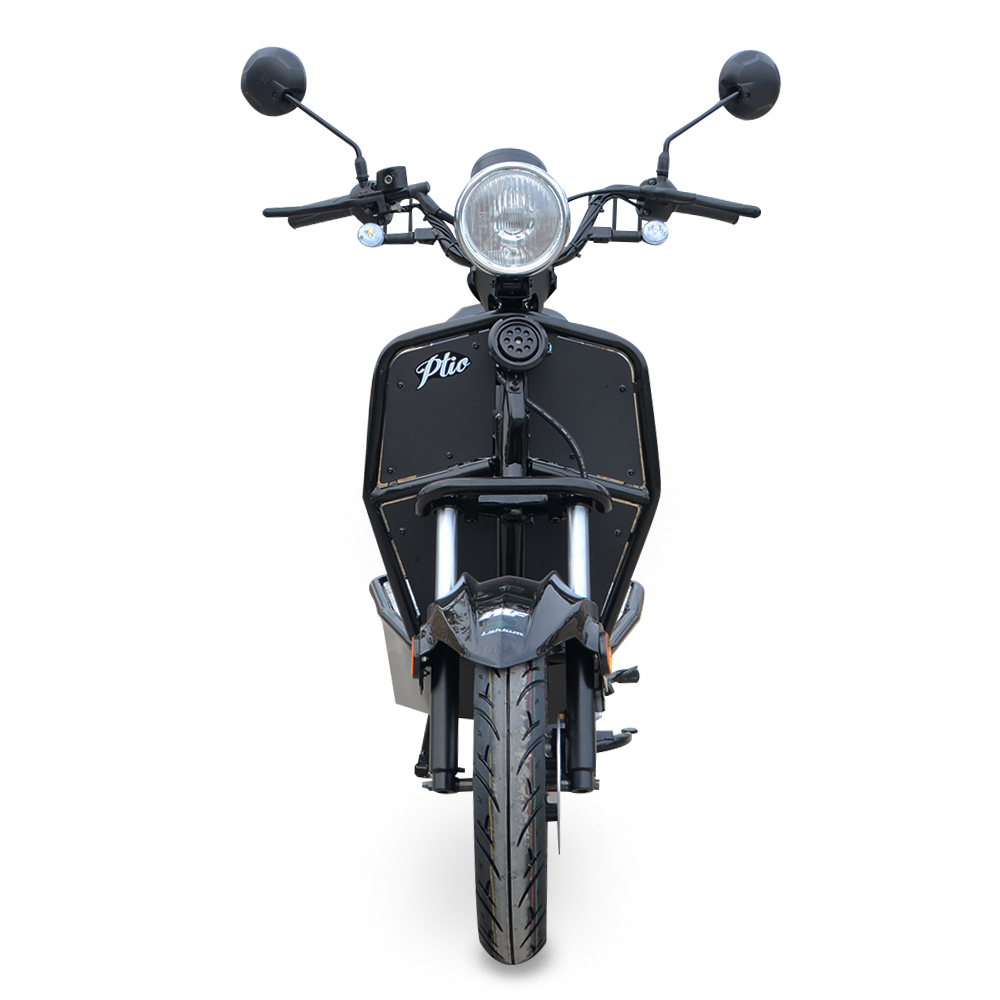 modèle E-Ptio noir de face, scooter électrique made in France de la gamme IMF Industrie