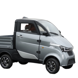 UTIL-002 gris de trois-quarts, véhicule utilitaire sans permis électrique de la gamme IMF Industrie