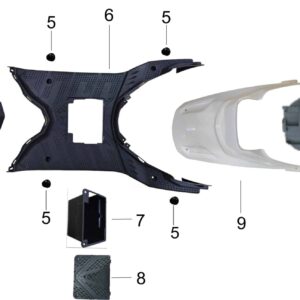 Plancher et coffre de selle