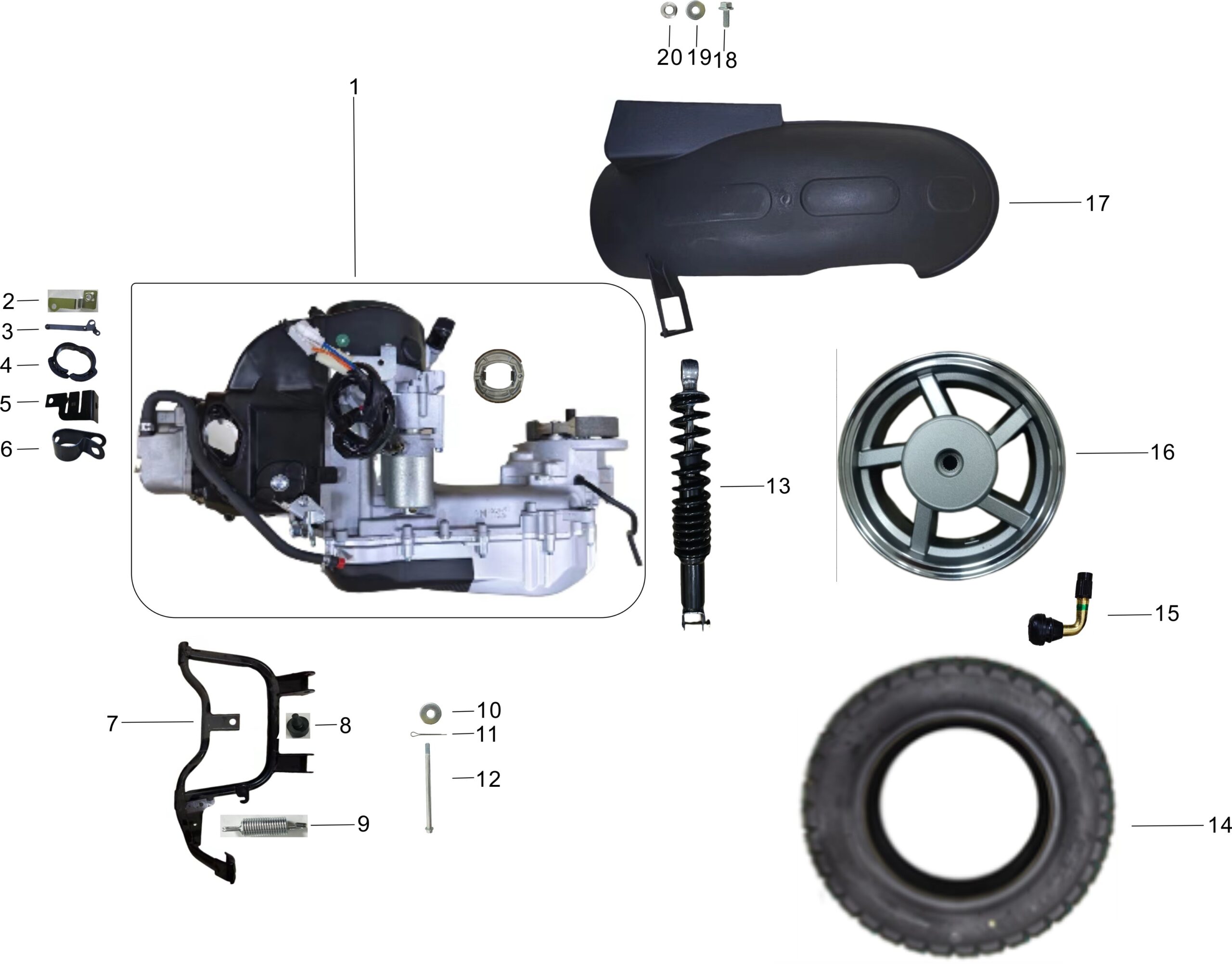 pièces détachées - roues - roues E-Ptio - scooter électrique