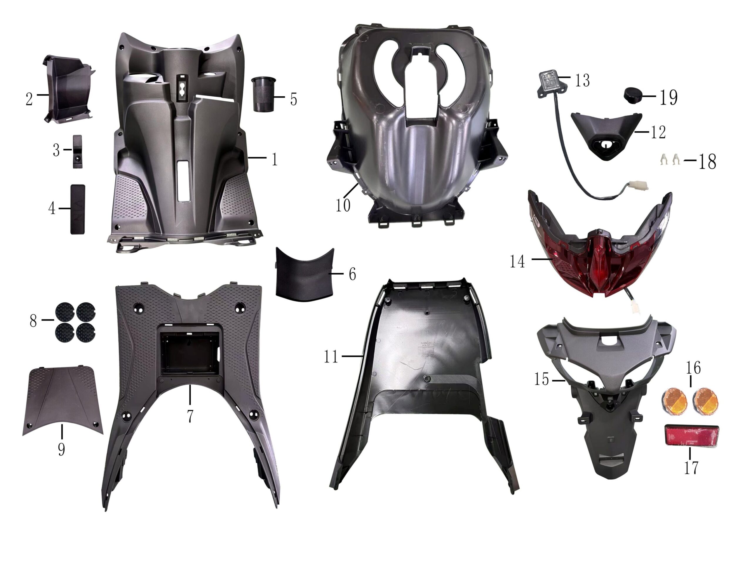pièces détachées - carénages - carénages E-Ptio - scooter électrique