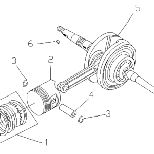 Vilebrequin et piston