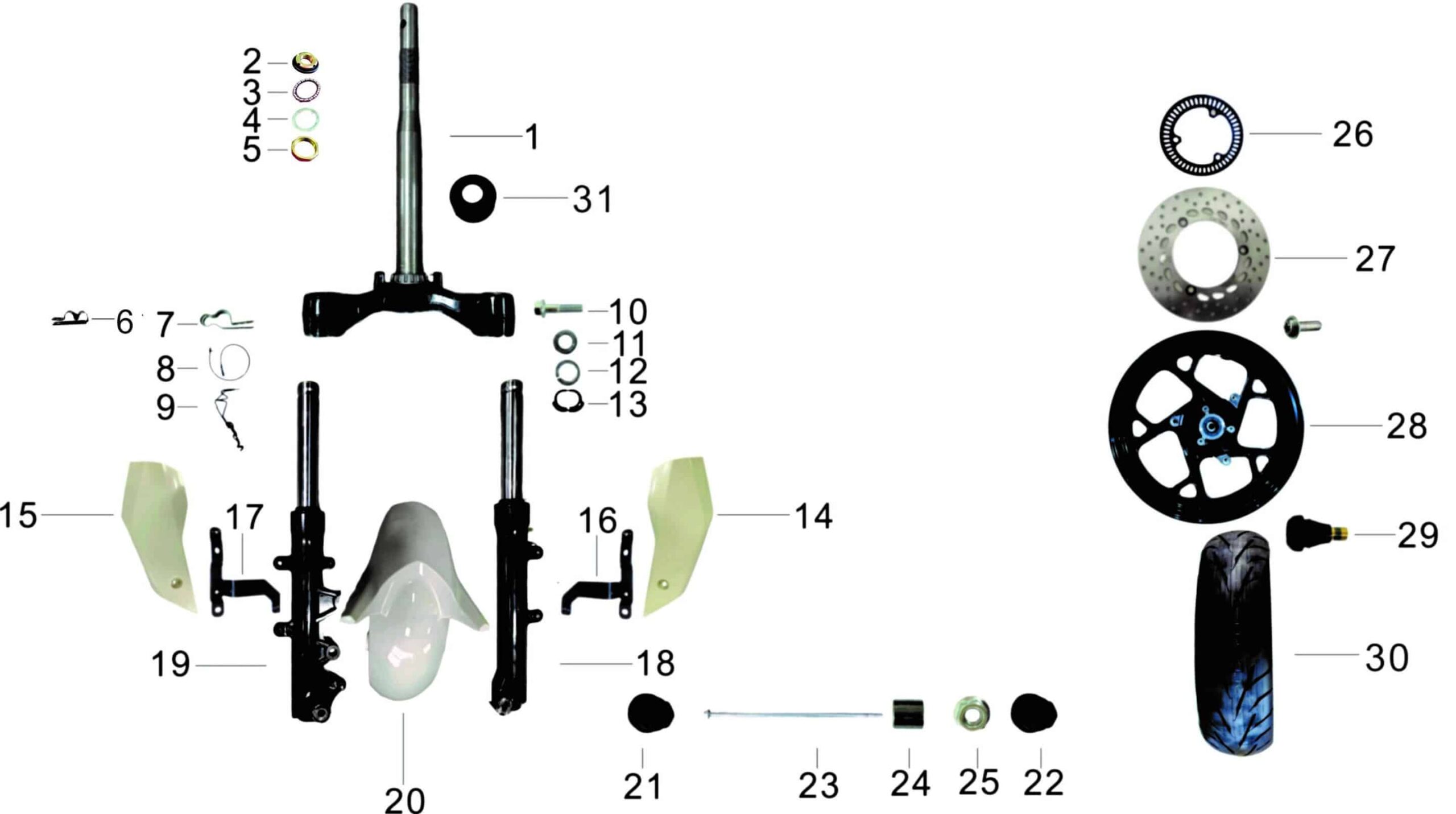 pièces détachées - carénages - carénages E-Ptio - scooter électrique