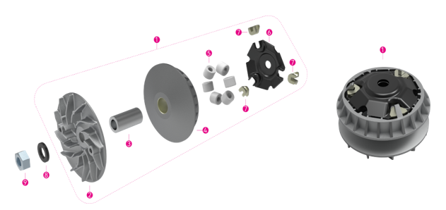 pièces détachées - roues - roues E-Ptio - scooter électrique